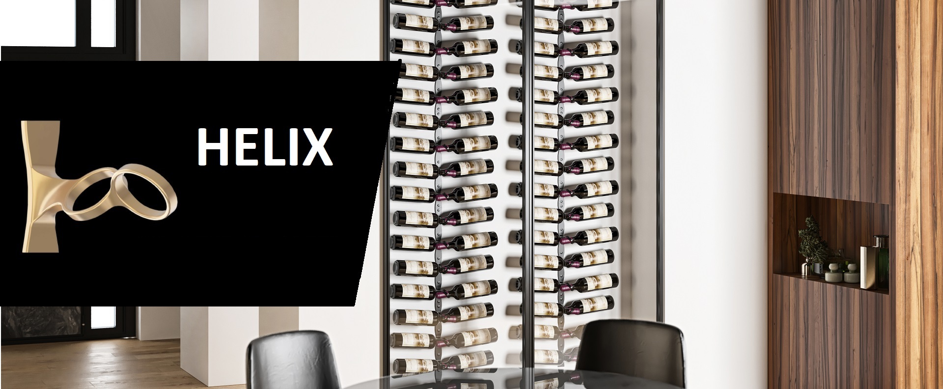 Portes bouteilles Helix